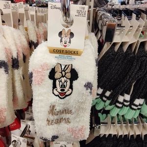 Minnie Mouse Fuzzy Socks